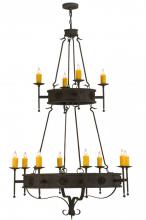  145419 - 48"W Lorenzo 12 LT Two Tier Chandelier