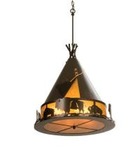  15381 - 24"W Teepee w/ Buffalo Pendant