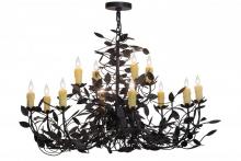  157544 - 42" Wide Pear Leaf 12 Light Chandelier