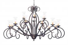  157991 - 72" Wide Sienna 18 Light Two Tier Chandelier