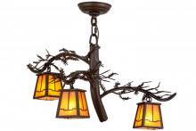 Meyda Blue 158070 - 24"W Pine Branch Valley View 3 LT Chandelier