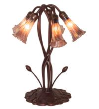  15902 - 17" High Purple Iridescent Tiffany Pond Lily 5 Light Accent Lamp