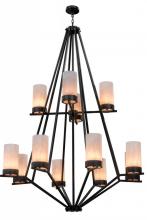  161802 - 60"W Galen 12 LT Two Tier Chandelier