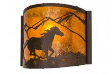 Meyda Blue 163884 - 12" Wide Running Horses Wall Sconce