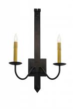  166556 - 15"W Primitive 2 LT Wall Sconce