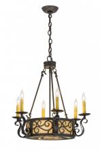  170227 - 24"W Delano 6 LT Chandelier