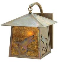  17102 - 16"W Stillwater Ducks in Flight Curved Arm Wall Sconce