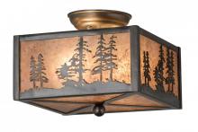  171626 - 10"Sq Tall Pines Flushmount