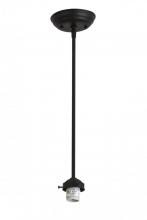  177613 - 5"W X 20"H Black Tex 1 LT Pendant Hardware