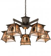 Meyda Blue 178527 - 40"W Scotch Pine 5 LT Chandelier