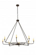  183491 - 57"W Brach Ring 8 LT Chandelier