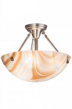  190546 - 16"W Metro Cognac Swirl Semi-Flushmount