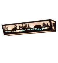  202033 - 24" Wide Moose & Black Bear Vanity Light