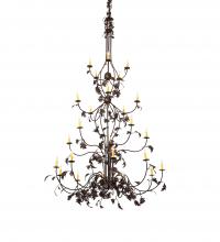  219575 - 72" Wide Oak Leaf 25 Light Chandelier