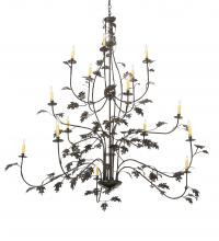  222594 - 72" Wide Oak Leaf 15 Light Chandelier