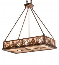  227680 - 36" Long Mountain Pine Oblong Inverted Pendant