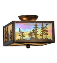  22864 - 10"Sq Tall Pines Flushmount