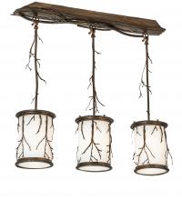 Meyda Blue 232925 - 32" Long Branches 3 Light Island Pendant