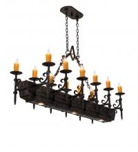  234824 - 60" Long Tudor 12 Light Oblong Chandelier