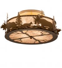  238749 - 24" Wide Moose & Fox Flushmount