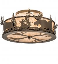  243425 - 24" Wide Moose & Fox Flushmount