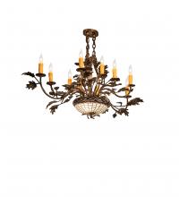  244304 - 48" Long Greenbriar Oak 10 Light Chandelier