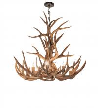  247856 - 34" Wide Antlers Elk & Mule Deer 8 Light Chandelier