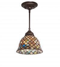  248598 - 8" Wide Tiffany Fishscale Mini Pendant