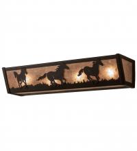 Meyda Blue 250529 - 24" Wide Running Horses Vanity Light