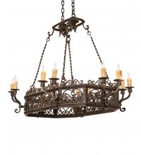  250747 - 50" Long Conques 12 Light Chandelier