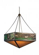  29128 - 36"Sq Lone Elk Inverted Pendant