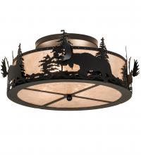  66207 - 24" Wide Moose at Dusk Flushmount