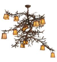  67904 - 48"W Pine Branch Valley View 12 LT Chandelier