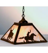  74034 - 16" Square Rustlers Pendant