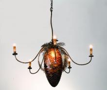  98970 - 36" Wide Pinecone 5 Light Chandelier