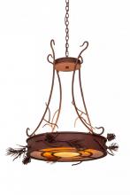  99449 - 34"W Woodland Pine Inverted Pendant