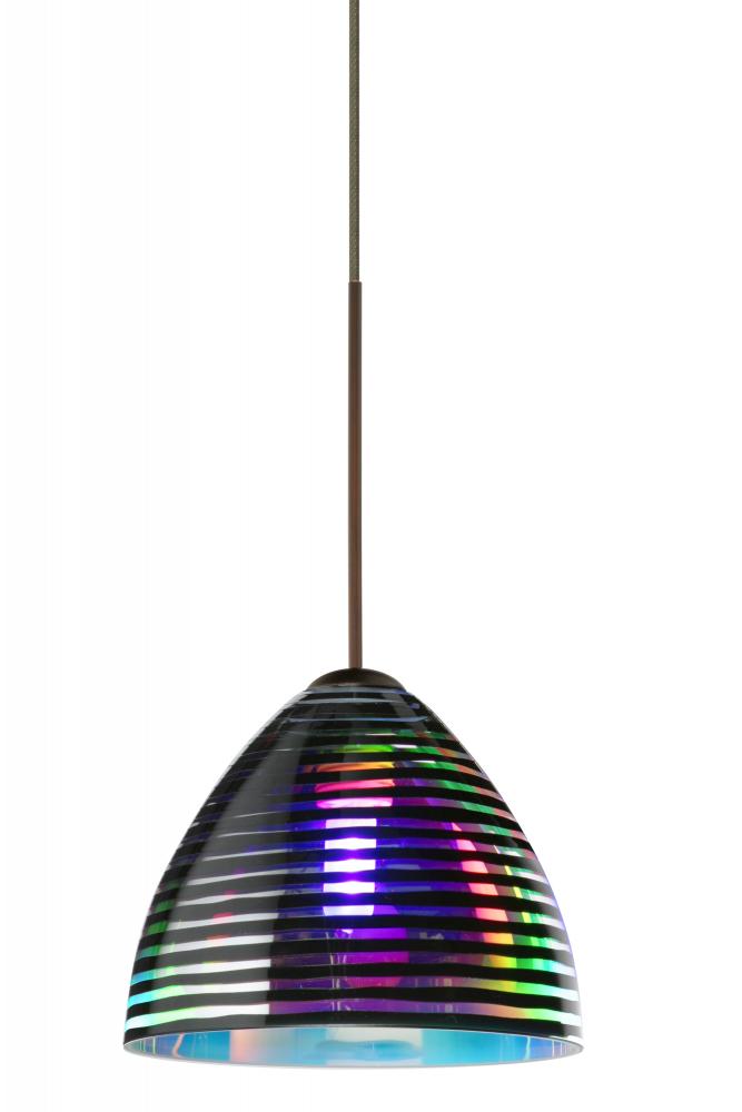 Besa Pendant Sabrina Bronze Black Dicro Wavy 1x50W GY6.35