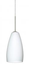  1BC-150907-MED-SN - Besa Chrissy Pendant Satin Nickel Opal Matte 1x50W B10 Medium Base