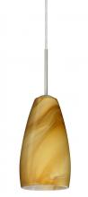  1BT-1509HN-MED-SN - Besa Chrissy Pendant Satin Nickel Honey 1x50W B10 Medium Base