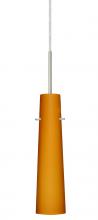  1BT-567480-LED-SN - Besa Camino Pendant Satin Nickel Amber Matte 1x5W LED