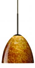  1BT-757218-MED-BR - Besa Sasha Pendant Bronze Amber Cloud 1x50W B10 Med