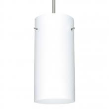  1JC-412007-LED-SN - Besa Cord Pendant Stilo 12 Satin Nickel Opal Matte 1x11W LED