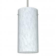  1JC-412019-SN-L - Besa Cord Pendant Stilo 12 Satin Nickel Carrera 1x150W Medium Base A21, 15Ft. Cord