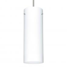  1JC-412807-SN - Besa Pendant Stilo 18 Satin Nickel Opal Matte 1x150W Medium Base A21