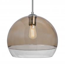  1JC-ALLY12SM-EDIL-SN - Besa, Ally 12 Cord Pendant, Smoke/Clear, Satin Nickel Finish, 1x5W LED Filament