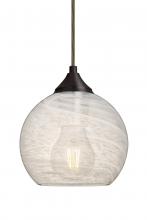  1JC-JILLYCL-EDIL-BR - Besa, Jilly Cord Pendant, Vapor Clear, Bronze Finish, 1x5W LED Filament