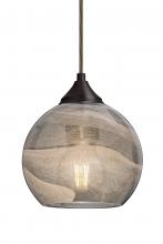  1JC-JILLYSM-EDIL-BR - Besa, Jilly Cord Pendant, Vapor Smoke, Bronze Finish, 1x5W LED Filament