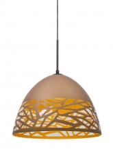  1JC-KIEVCP-LED-BR - Besa Kiev Pendant, Copper, Bronze Finish, 1x9W LED