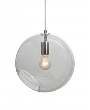  1JC-MAESTRO12CL-SN - Besa, Maestro 12 Cord Pendant, Clear, Satin Nickel Finish, 1x60W Medium base