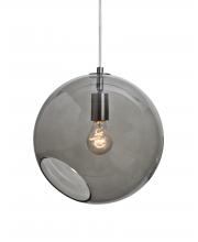  1JC-MAESTRO12SM-SN - Besa, Maestro 12 Cord Pendant, Smoke, Satin Nickel Finish, 1x60W Medium base